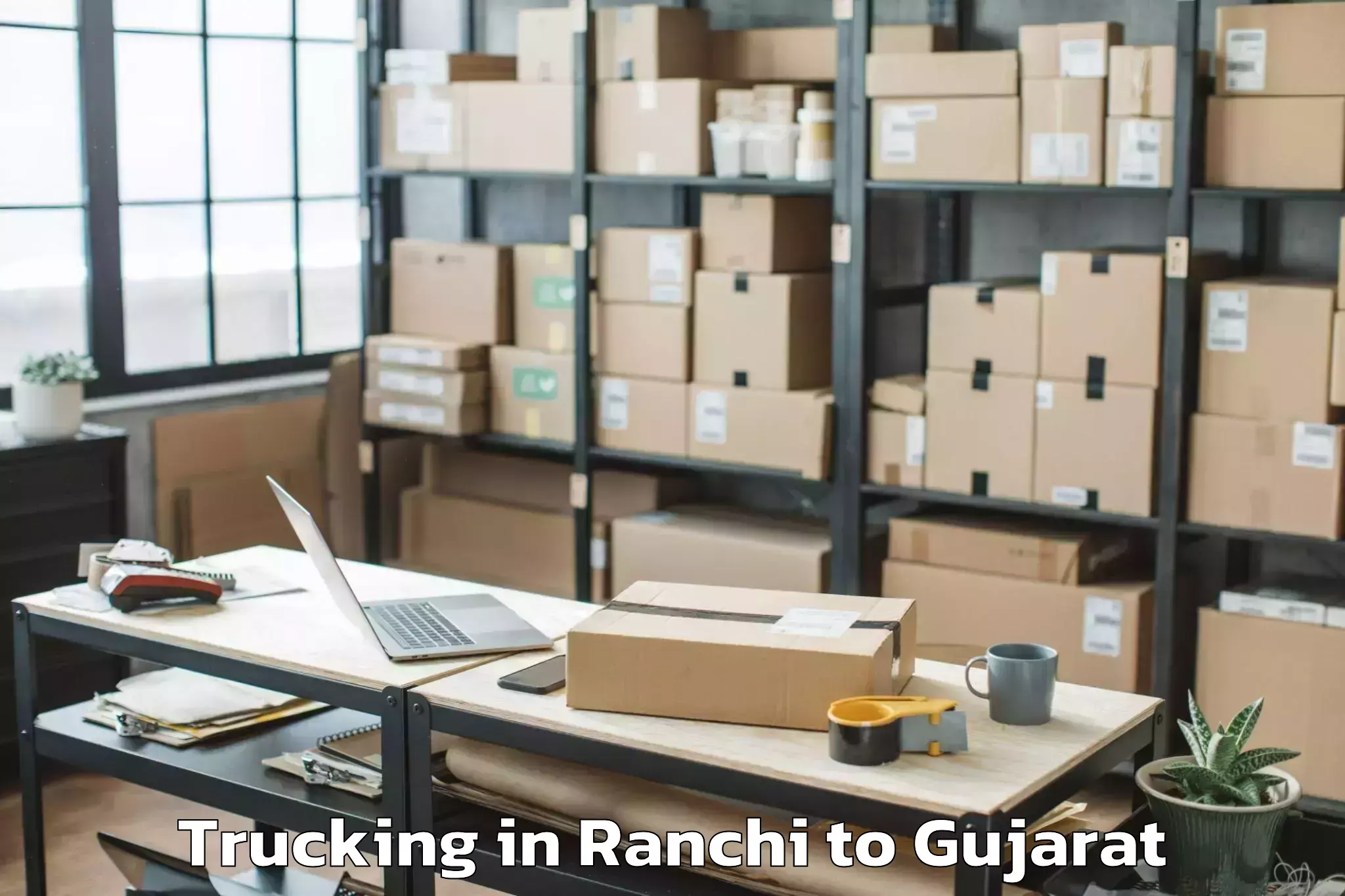 Quality Ranchi to Hazira Trucking